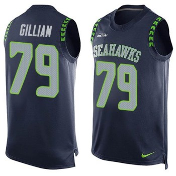 Seahawks #79 Garry Gilliam Steel Blue Team Color Men's Stitched NFL Limited Tank Top Jersey Seahawks #79 Garry Gilliam Steel Blue Team Color Men's Stitched NFL Limited Tank Top Jersey