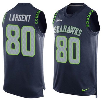 Seahawks #80 Steve Largent Steel Blue Team Color Men's Stitched NFL Limited Tank Top Jersey Seahawks #80 Steve Largent Steel Blue Team Color Men's Stitched NFL Limited Tank Top Jersey