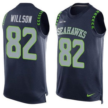 Seahawks #82 Luke Willson Steel Blue Team Color Men's Stitched NFL Limited Tank Top Jersey Seahawks #82 Luke Willson Steel Blue Team Color Men's Stitched NFL Limited Tank Top Jersey