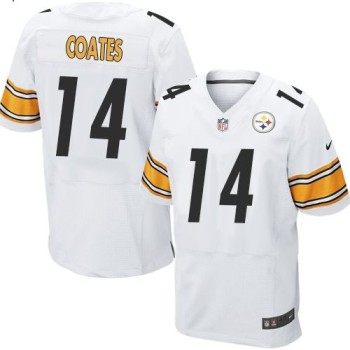 Steelers #14 Sammie Coates White Men's Stitched NFL Elite Jersey