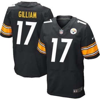 Steelers #17 Joe Gilliam Black Team Color Men's Stitched NFL Elite Jersey Steelers #17 Joe Gilliam Black Team Color Men's Stitched NFL Elite Jersey