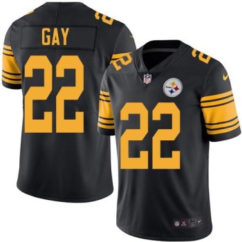 Steelers #22 William Gay Black Youth Stitched NFL Limited Rush Jersey