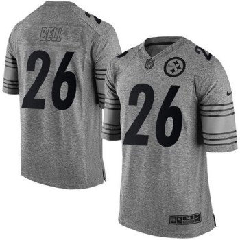 Steelers #26 Le'Veon Bell Gray Men's Stitched NFL Limited Gridiron Gray Jersey