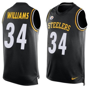 Steelers #34 DeAngelo Williams Black Team Color Men's Stitched NFL Limited Tank Top Jersey Steelers #34 DeAngelo Williams Black Team Color Men's Stitched NFL Limited Tank Top Jersey