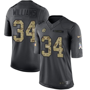 Steelers #34 DeAngelo Williams Black Youth Stitched NFL Limited 2016 Salute to Service Jersey Steelers #34 DeAngelo Williams Black Youth Stitched NFL Limited 2016 Salute to Service Jersey