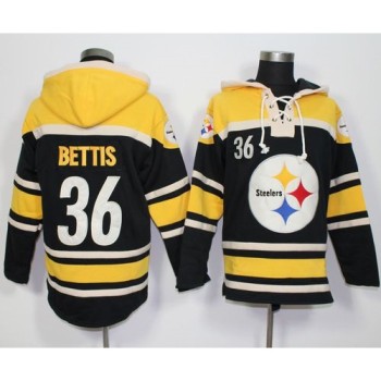 Steelers #36 Jerome Bettis Black Sawyer Hoodie Sweatshirt NFL Hoodie