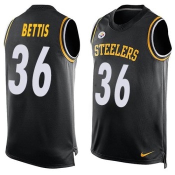 Steelers #36 Jerome Bettis Black Team Color Men's Stitched NFL Limited Tank Top Jersey Steelers #36 Jerome Bettis Black Team Color Men's Stitched NFL Limited Tank Top Jersey