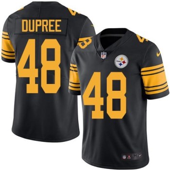 Steelers #48 Bud Dupree Black Men's Stitched NFL Limited Rush Jersey