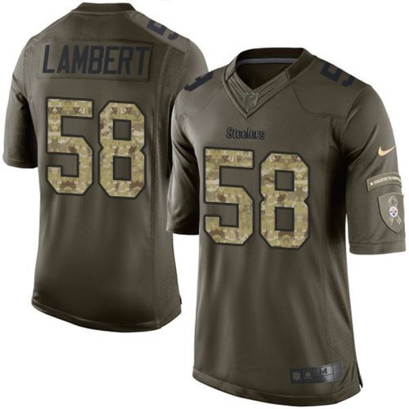 Steelers #58 Jack Lambert Green Men's Stitched NFL Limited Salute to Service Jersey