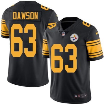 Steelers #63 Dermontti Dawson Black Men's Stitched NFL Limited Rush Jersey Steelers #63 Dermontti Dawson Black Men's Stitched NFL Limited Rush Jersey
