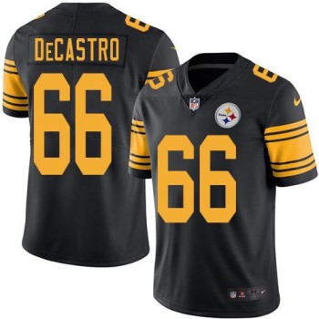 Steelers #66 David DeCastro Black Men's Stitched NFL Limited Rush Jersey Steelers #66 David DeCastro Black Men's Stitched NFL Limited Rush Jersey