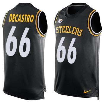 Steelers #66 David DeCastro Black Team Color Men's Stitched NFL Limited Tank Top Jersey Steelers #66 David DeCastro Black Team Color Men's Stitched NFL Limited Tank Top Jersey