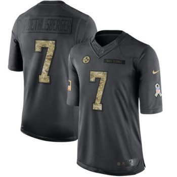 Steelers #7 Ben Roethlisberger Black Men's Stitched NFL Limited 2016 Salute to Service Jersey Steelers #7 Ben Roethlisberger Black Men's Stitched NFL Limited 2016 Salute to Service Jersey
