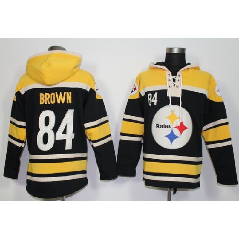 Nike Steelers #84 Antonio Brown Black Sawyer Hoodie Sweatshirt NFL Hoodie Nike Steelers #84 Antonio Brown Black Sawyer Hoodie Sweatshirt NFL Hoodie
