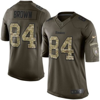 Steelers #84 Antonio Brown Green Youth Stitched NFL Limited Salute to Service Jersey Steelers #84 Antonio Brown Green Youth Stitched NFL Limited Salute to Service Jersey