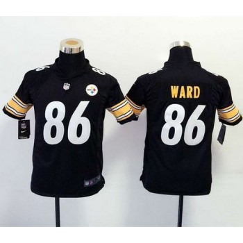 Steelers #86 Hines Ward Black Team Color Youth Stitched NFL Elite Jersey