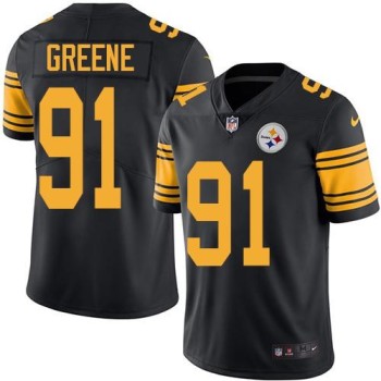 Steelers #91 Kevin Greene Black Men's Stitched NFL Limited Rush Jersey Steelers #91 Kevin Greene Black Men's Stitched NFL Limited Rush Jersey