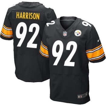 Steelers #92 James Harrison Black Team Color Men's Stitched NFL Elite Jersey