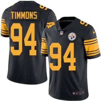 Steelers #94 Lawrence Timmons Black Men's Stitched NFL Limited Rush Jersey