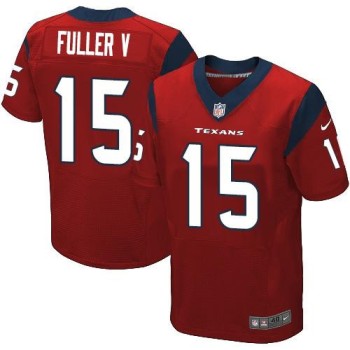 Texans #15 Will Fuller V Red Alternate Men's Stitched NFL Elite Jersey Texans #15 Will Fuller V Red Alternate Men's Stitched NFL Elite Jersey