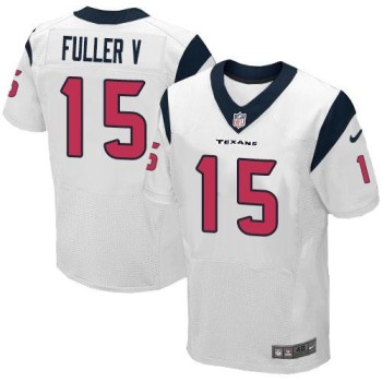 Texans #15 Will Fuller V White Men's Stitched NFL Elite Jersey Texans #15 Will Fuller V White Men's Stitched NFL Elite Jersey
