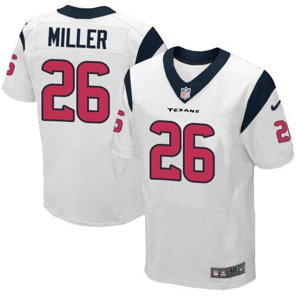 Texans #26 Lamar Miller White Men's Stitched NFL Elite Jersey