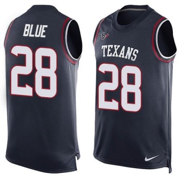 Texans #28 Alfred Blue Navy Blue Team Color Men's Stitched NFL Limited Tank Top Jersey Texans #28 Alfred Blue Navy Blue Team Color Men's Stitched NFL Limited Tank Top Jersey