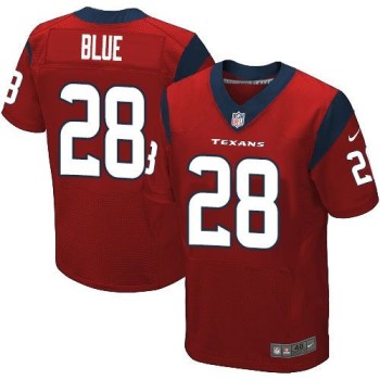 Texans #28 Alfred Blue Red Alternate Men's Stitched NFL Elite Jersey Texans #28 Alfred Blue Red Alternate Men's Stitched NFL Elite Jersey