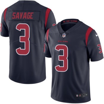 Texans #3 Tom Savage Navy Blue Men's Stitched NFL Limited Rush Jersey Texans #3 Tom Savage Navy Blue Men's Stitched NFL Limited Rush Jersey