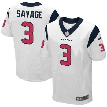 Texans #3 Tom Savage White Men's Stitched NFL Elite Jersey Texans #3 Tom Savage White Men's Stitched NFL Elite Jersey
