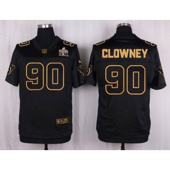 Texans #90 Jadeveon Clowney Black Men's Stitched NFL Elite Pro Line Gold Collection Jersey Texans #90 Jadeveon Clowney Black Men's Stitched NFL Elite Pro Line Gold Collection Jersey