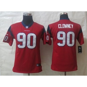 Texans #90 Jadeveon Clowney Red Alternate Youth Stitched NFL Limited Jersey Texans #90 Jadeveon Clowney Red Alternate Youth Stitched NFL Limited Jersey