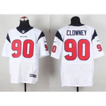 Texans #90 Jadeveon Clowney White Men's Stitched NFL Elite Jersey Texans #90 Jadeveon Clowney White Men's Stitched NFL Elite Jersey