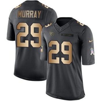 Titans #29 DeMarco Murray Black Men's Stitched NFL Limited Gold Salute To Service Jersey