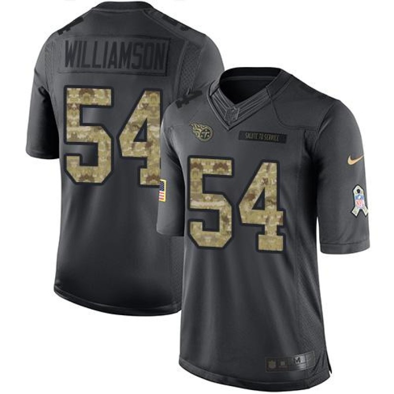 Titans #54 Avery Williamson Black Men's Stitched NFL Limited 2016 Salute To Service Jersey