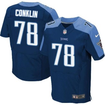 Titans #78 Jack Conklin Navy Blue Alternate Men's Stitched NFL Elite Jersey
