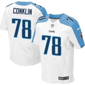 Titans #78 Jack Conklin White Men's Stitched NFL Elite Jersey Titans #78 Jack Conklin White Men's Stitched NFL Elite Jersey