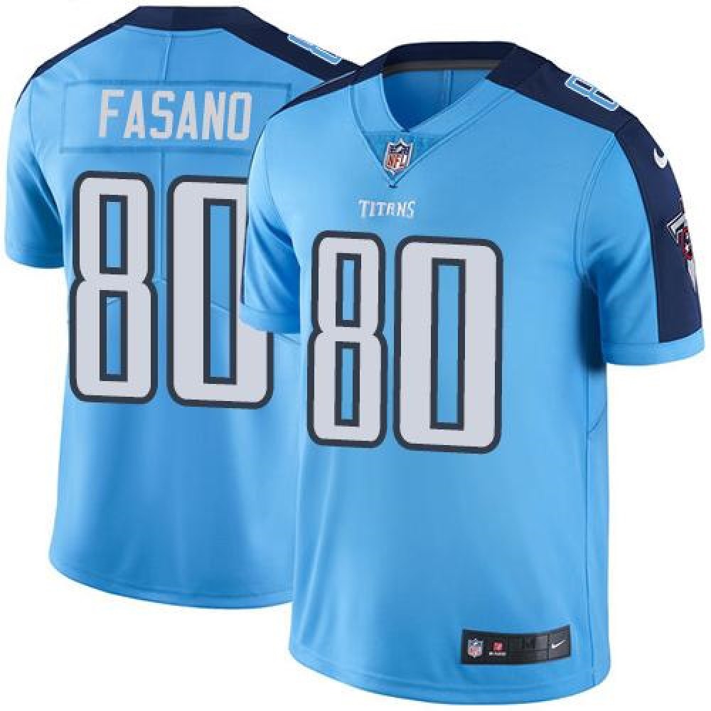 Titans #80 Anthony Fasano Light Blue Men's Stitched NFL Limited Rush Jersey