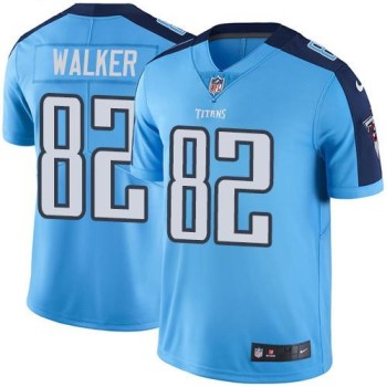 Titans #82 Delanie Walker Light Blue Youth Stitched NFL Limited Rush Jersey