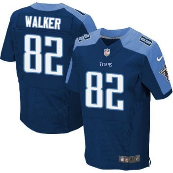 Titans #82 Delanie Walker Navy Blue Alternate Men's Stitched NFL Elite Jersey