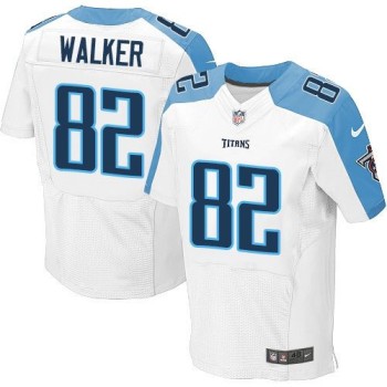 Titans #82 Delanie Walker White Men's Stitched NFL Elite Jersey Titans #82 Delanie Walker White Men's Stitched NFL Elite Jersey