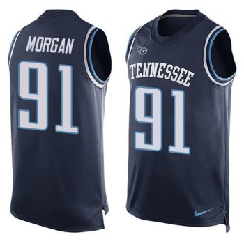 Titans #91 Derrick Morgan Navy Blue Alternate Men's Stitched NFL Limited Tank Top Jersey