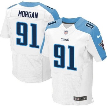 Titans #91 Derrick Morgan White Men's Stitched NFL Elite Jersey Titans #91 Derrick Morgan White Men's Stitched NFL Elite Jersey