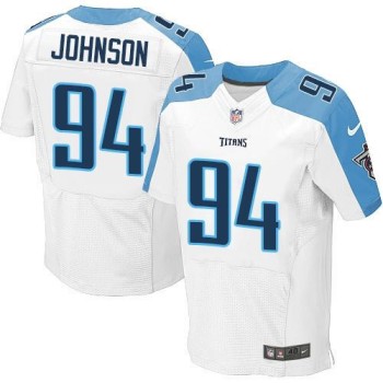 Titans #94 Austin Johnson White Men's Stitched NFL Elite Jersey Titans #94 Austin Johnson White Men's Stitched NFL Elite Jersey