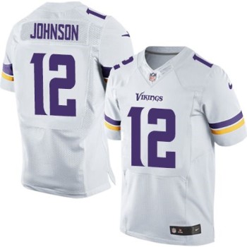 Vikings #12 Charles Johnson White Men's Stitched NFL Elite Jersey Vikings #12 Charles Johnson White Men's Stitched NFL Elite Jersey