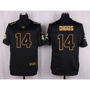 Vikings #14 Stefon Diggs Black Men's Stitched NFL Elite Pro Line Gold Collection Jersey Vikings #14 Stefon Diggs Black Men's Stitched NFL Elite Pro Line Gold Collection Jersey
