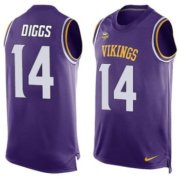 Vikings #14 Stefon Diggs Purple Team Color Men's Stitched NFL Limited Tank Top Jersey Vikings #14 Stefon Diggs Purple Team Color Men's Stitched NFL Limited Tank Top Jersey