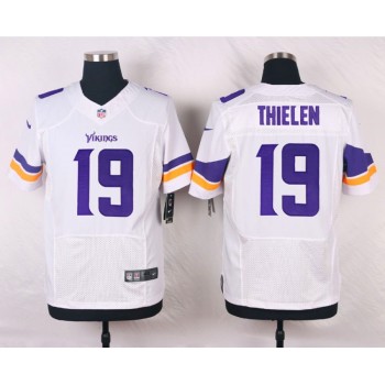 Vikings #19 Adam Thielen White Team Color Men's Stitched NFL Elite Jersey Vikings #19 Adam Thielen White Team Color Men's Stitched NFL Elite Jersey