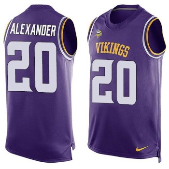 Vikings #20 Mackensie Alexander Purple Team Color Men's Stitched NFL Limited Tank Top Jersey Vikings #20 Mackensie Alexander Purple Team Color Men's Stitched NFL Limited Tank Top Jersey