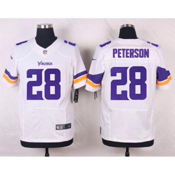 Vikings #28 Adrian Peterson White Team Color Men's Stitched NFL Elite Jersey Vikings #28 Adrian Peterson White Team Color Men's Stitched NFL Elite Jersey